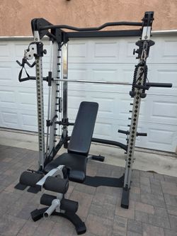 Weight Smith Machine With Cross Cable System and Bench  by Nautilus