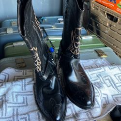 Black Calf Leather Boot 