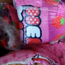 5 Hello Kitty And Mini Mouse Blanket
