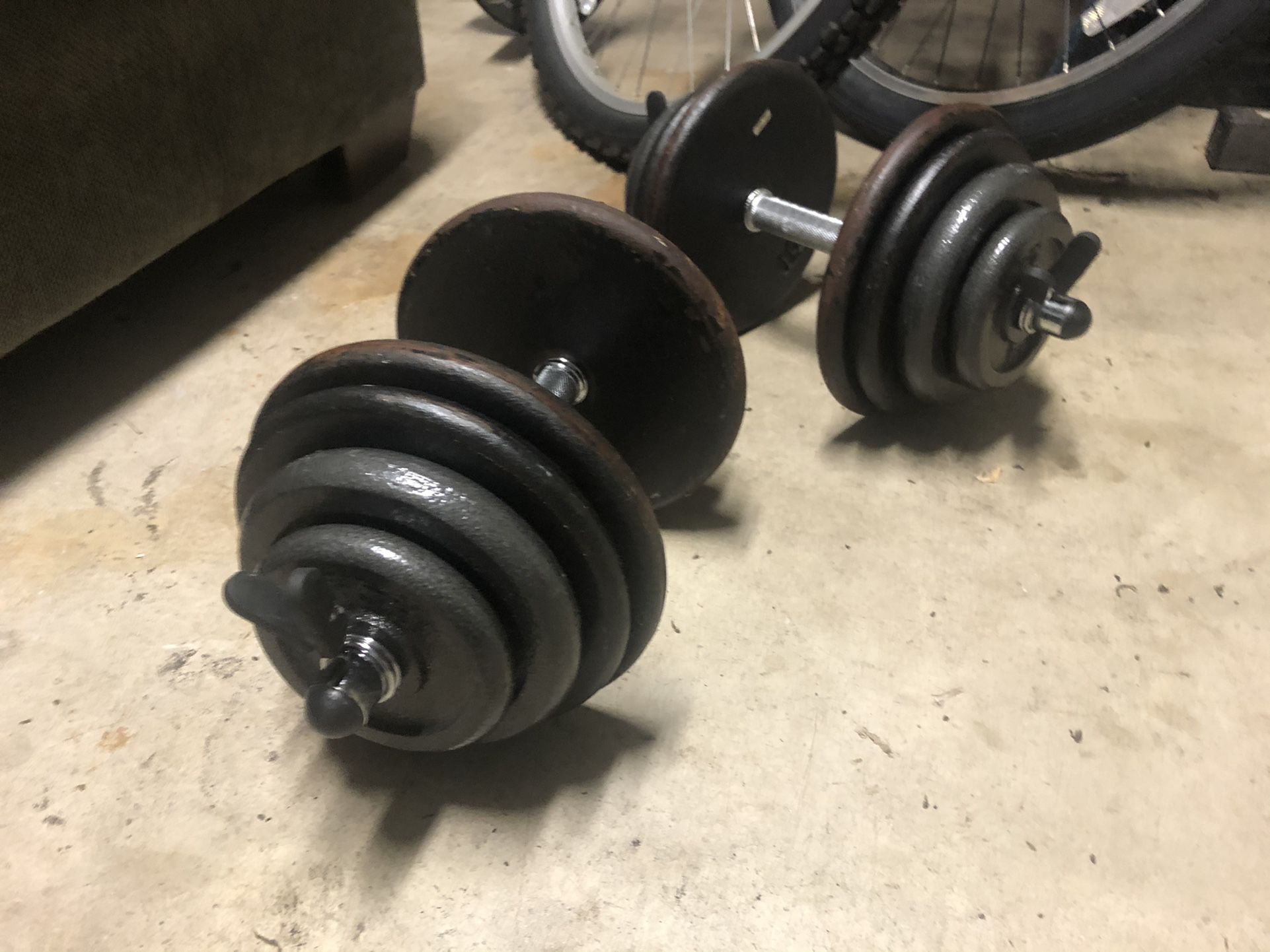 5-50lb’ers adjustable dumbbells In 5lb Increments heavy duty Weights