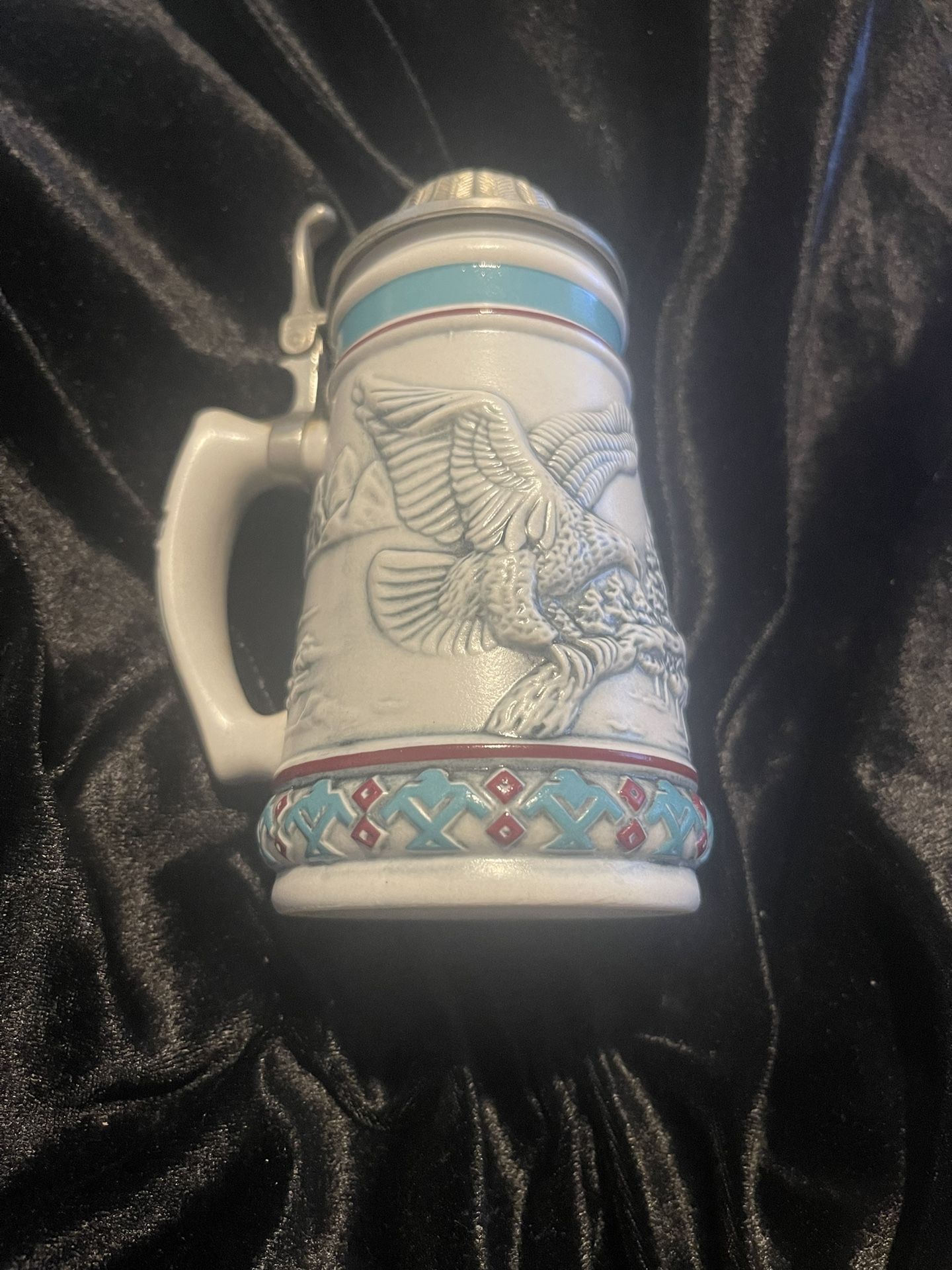 Vintage Mini beer Stein. Avon 1990 Endangered Species