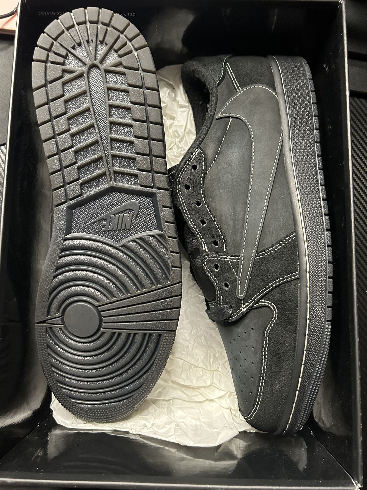 Jordan 1 Low Travis Scott Black Phantom Size 12.5 Used