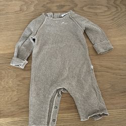 Soft Brown Striped Onsie 3 Months 