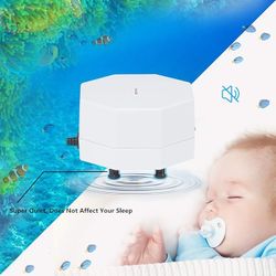 Air Pump, 4W Ultra Silent Mini Oxygen Air Pump 6.8L/Min Air Flow for Aquarium, Up to 50 Gallon Fish Tank and Hydroponic Systems - White