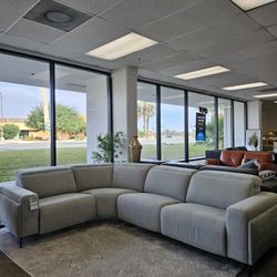 4-PC Fabric Sectional Sofa With Three Recliners-Adney 