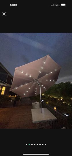 10Ft Patio Umbrella with Led Lights