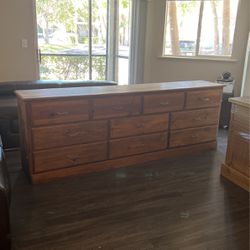 Big Dresser Real Wood Rustic Style 10 Drawers