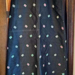 Lilly Pulitzer Black Silk Maxi Skirt Size 10 (after dry clean)