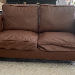 Faux Leather Love Couch