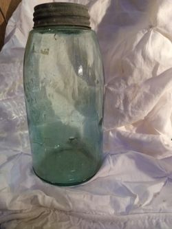 Rare Blue 1858 Antique Mason Jar