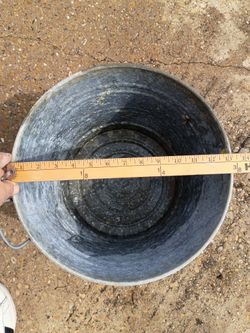 Large Vintage Galvanized Bucket Stamped Number 20