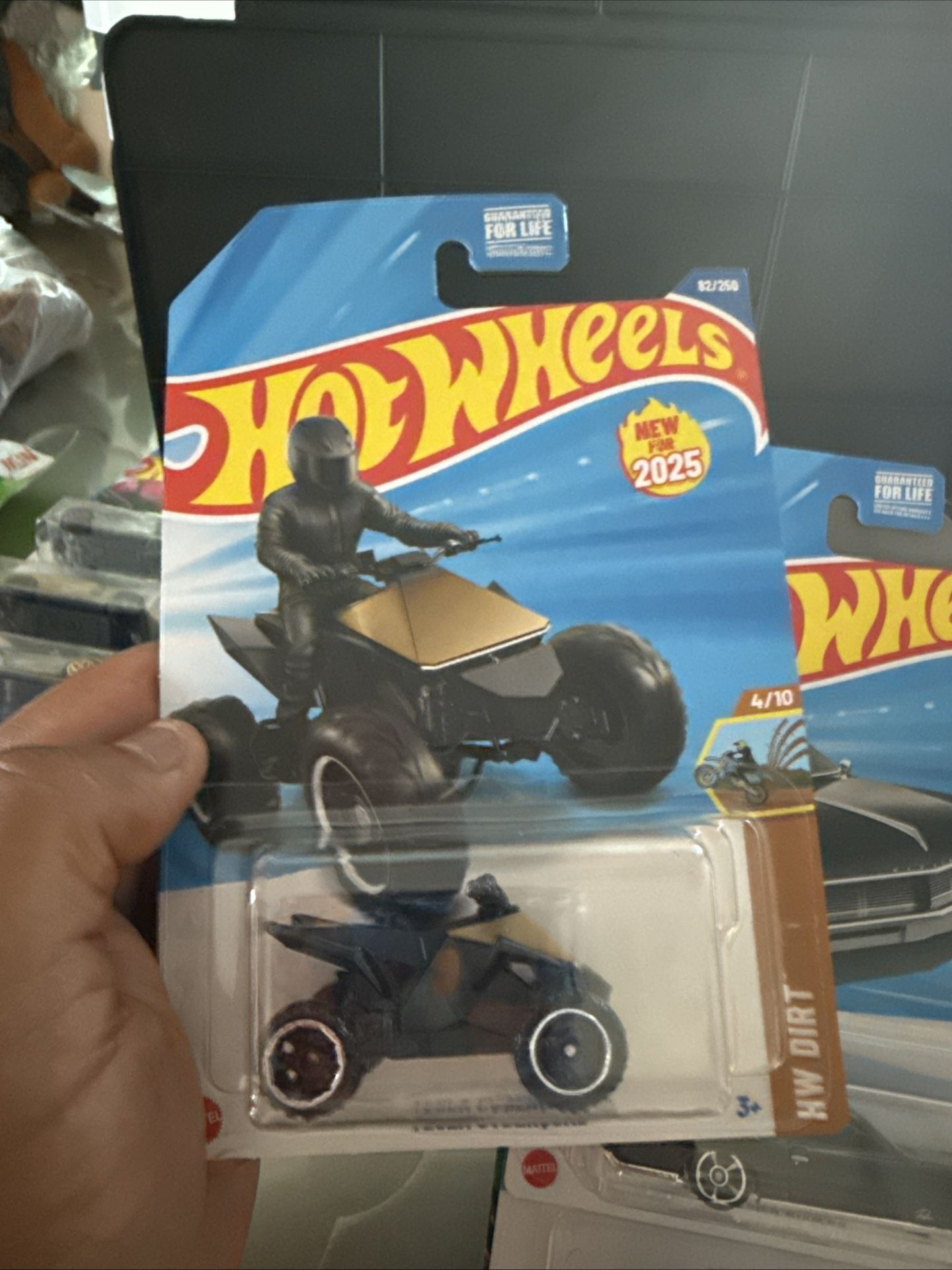 Hot Wheels 2025 Case L Tesla Cyberquad Gold Plated HW Dirt