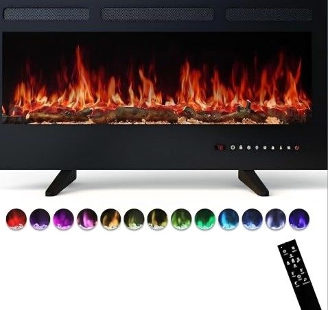 Brand New High End 36" By 18" Fireplace Heater Insert 12 COLORS & SETTINGS + REMOTE $899 New BNIB