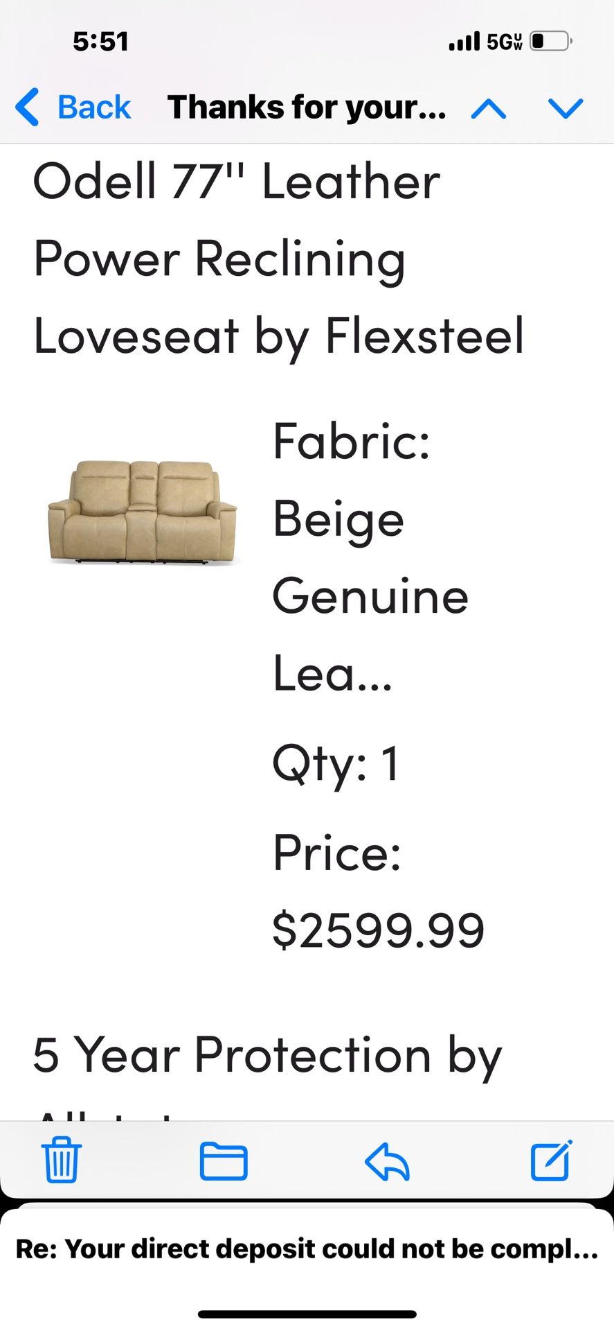Newer leather Recliners