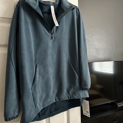 Lululemon Softstreme Long Half Zip in Indochine blue/size Large