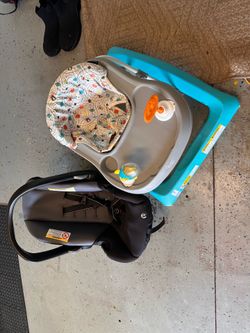 Baby walker and baby car seat