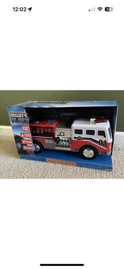 MIGHTY FLEET Motorized Fire Engine Truck with ladder, Lights Sounds NEW