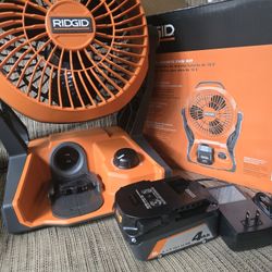 V Cordless Jobsite Fan Kit with 4.0 Ah Battery and Charger