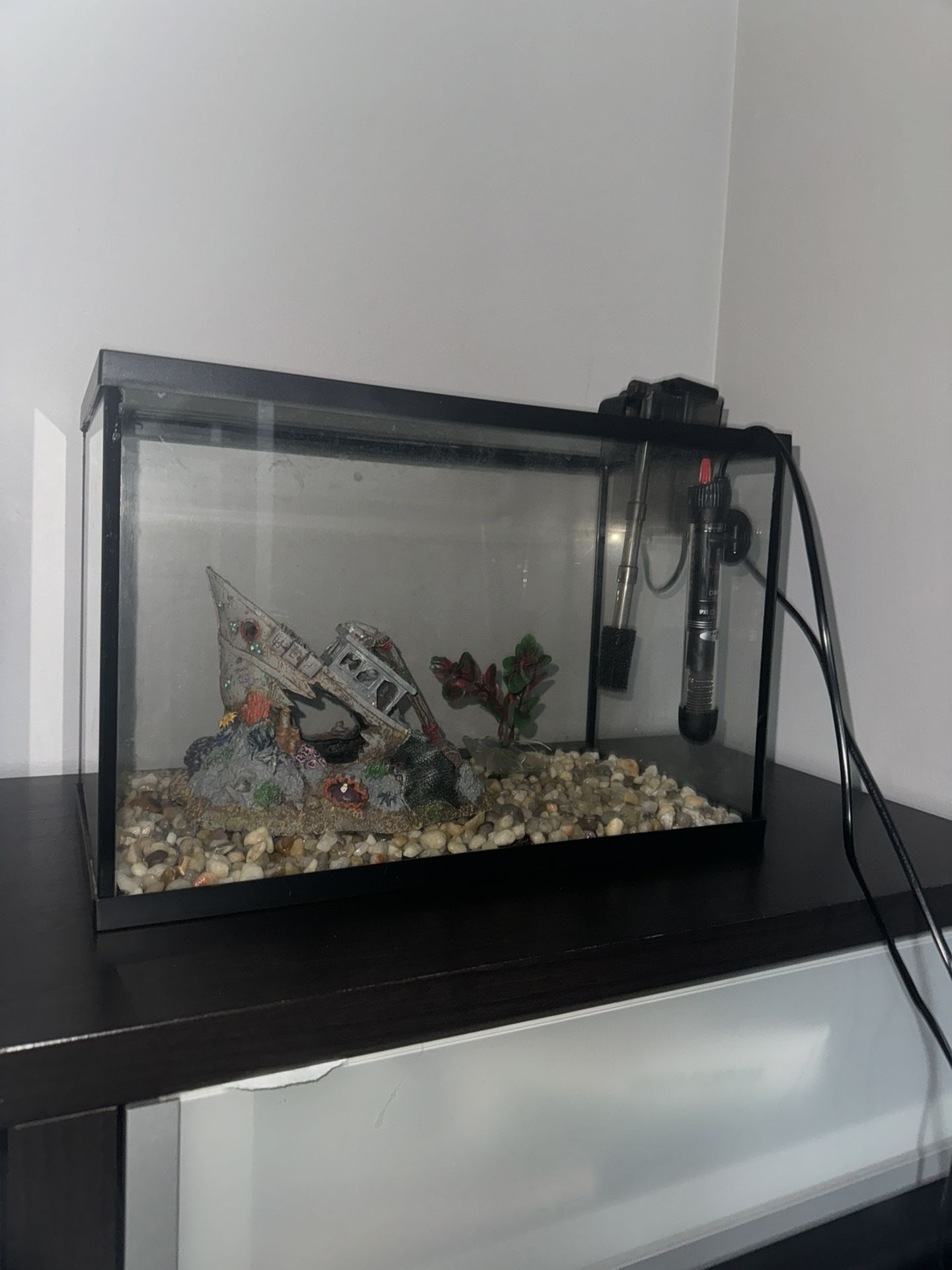 2.5 Gallon Fish Tank With Accessories 