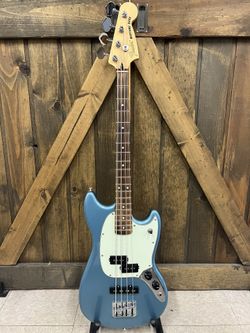 2020 Fender Mustang Bass Guitar Limited Edition PJ - Tidepool - Made in Mexico