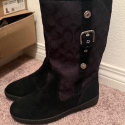 Brand New Suede Coach Boots