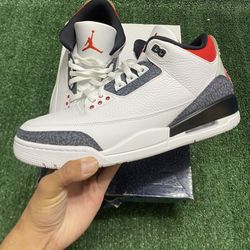 Jordan Fire Red Denim 3s size 12 VNDS
