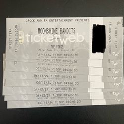 Concert Tickets: Moonshine Bandits - ALL AGES @The Forge - Joliet, IL (6/13/24 @7:30pm) x8 Together