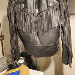 Leather Fringe Bike Jacket