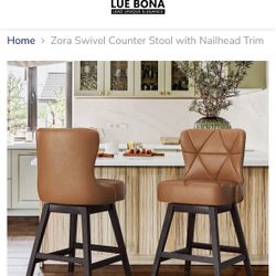 Zora Swivel Counter stools (2 New In Box!)