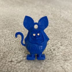 Vintage 1960’s Rat Fink Ring - Blue w/White Eyes, Lime Green Ring (Plastic)