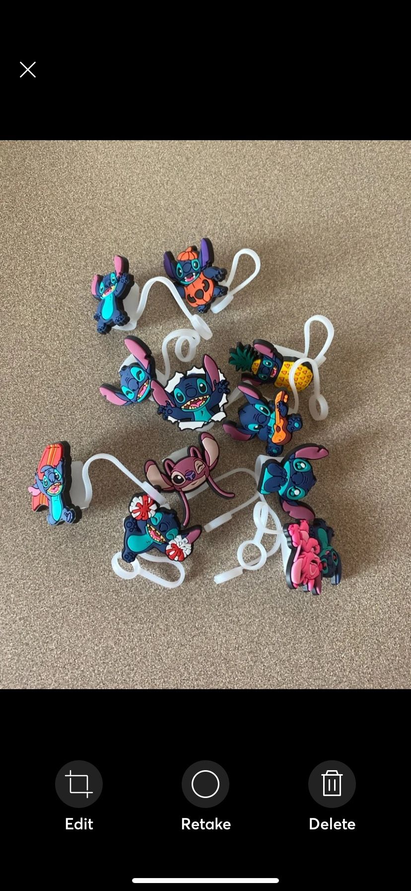 Stitch Straw Toppers (new)
