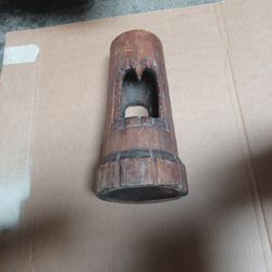 Hand Carved Candle Holder
