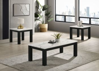 IVY 3-PACK FAUX MARBLE WHITE COCKTAIL SET