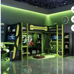 🔥 NEED GONE ASAP –  Brand New Gaming Loft Twin Bed w/ Desk Setup