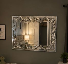 Mirror eldorado style all glass large