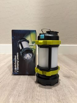 Camping Lantern, Rechargeable Flashlight & Emergency Light 1000LM 6 Modes Battery Powered Lantern