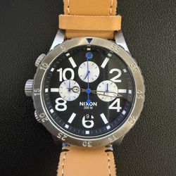 Nixon 48-20 Chrono Watch – Leather Strap