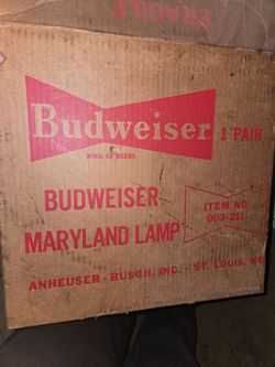 2) 1971 STILL IN BOX "Budweiser wall lamps"