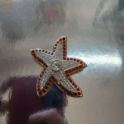 Swarovski Vintage Crystal  Starfish Brooch 
