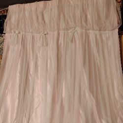 Custom pink drapes curtains. 4 panels for girls room 16 feet in total!