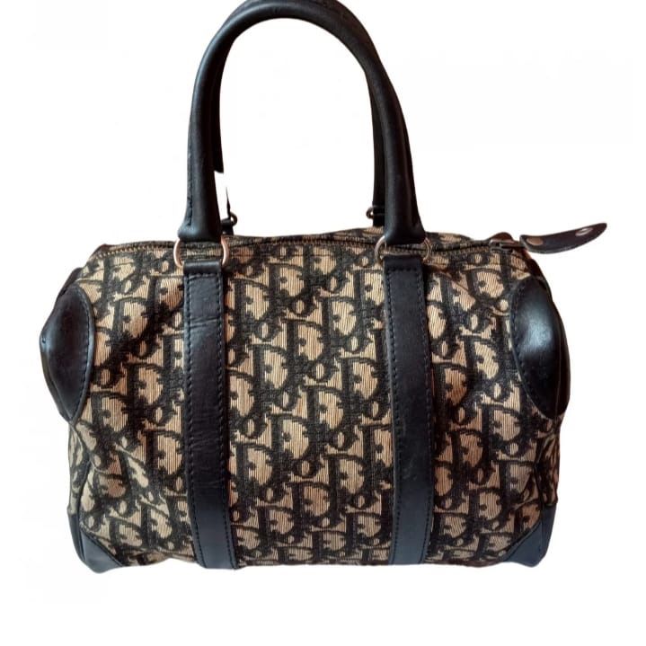 Vintage Christian Dior Brown Suede Oblique Boston Bag - AWL2535 –  LuxuryPromise