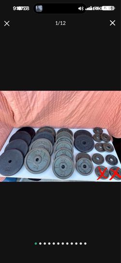 Lot Of Vintage DP kg / lbs Diversified Products Standard Barbell Weights PAIRs Make Offer Make Offer