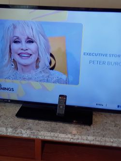 50-in Vizio HDTV with remote and TV stand