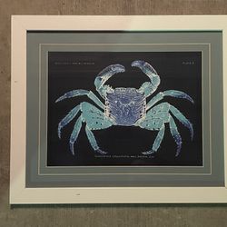 BLUE CRAB FRAMED PRINT