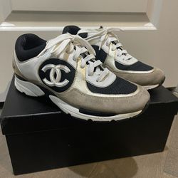 Chanel Calfskin & Fabric Sneakers