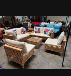 On Sale!!New 8 Pieces Patio Sofa w/storage Set Sectional Sofa