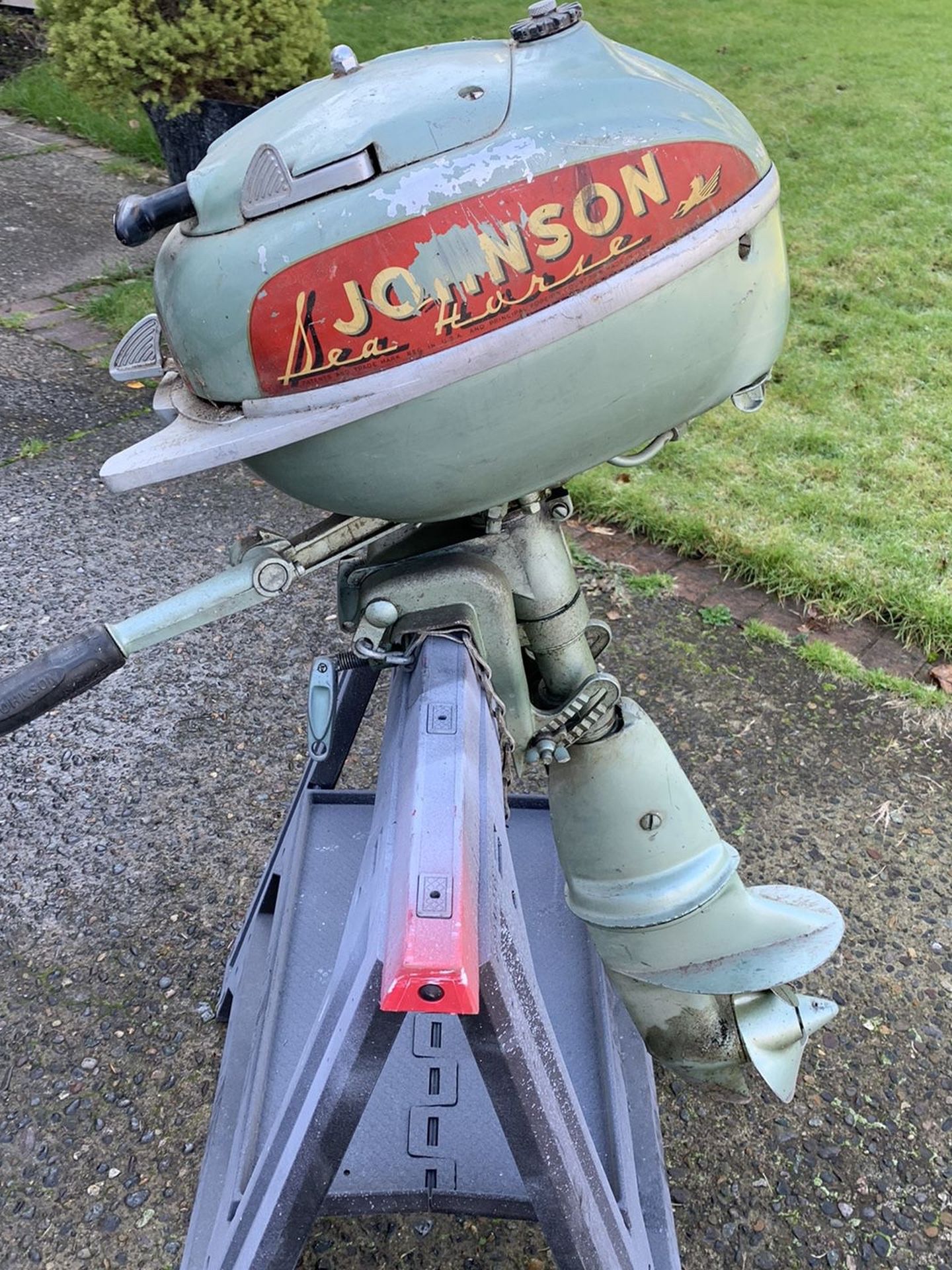 Vintage Johnson 5 HP Seahorse Outboard Motor