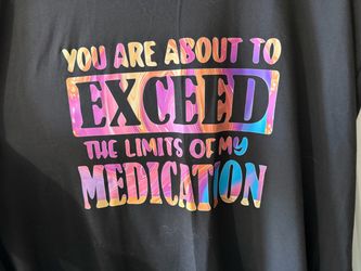 Funny Graphic Tank Sleep Dress Black Medication Quote
