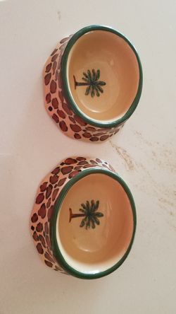Small leopard print dog dishs pet dish