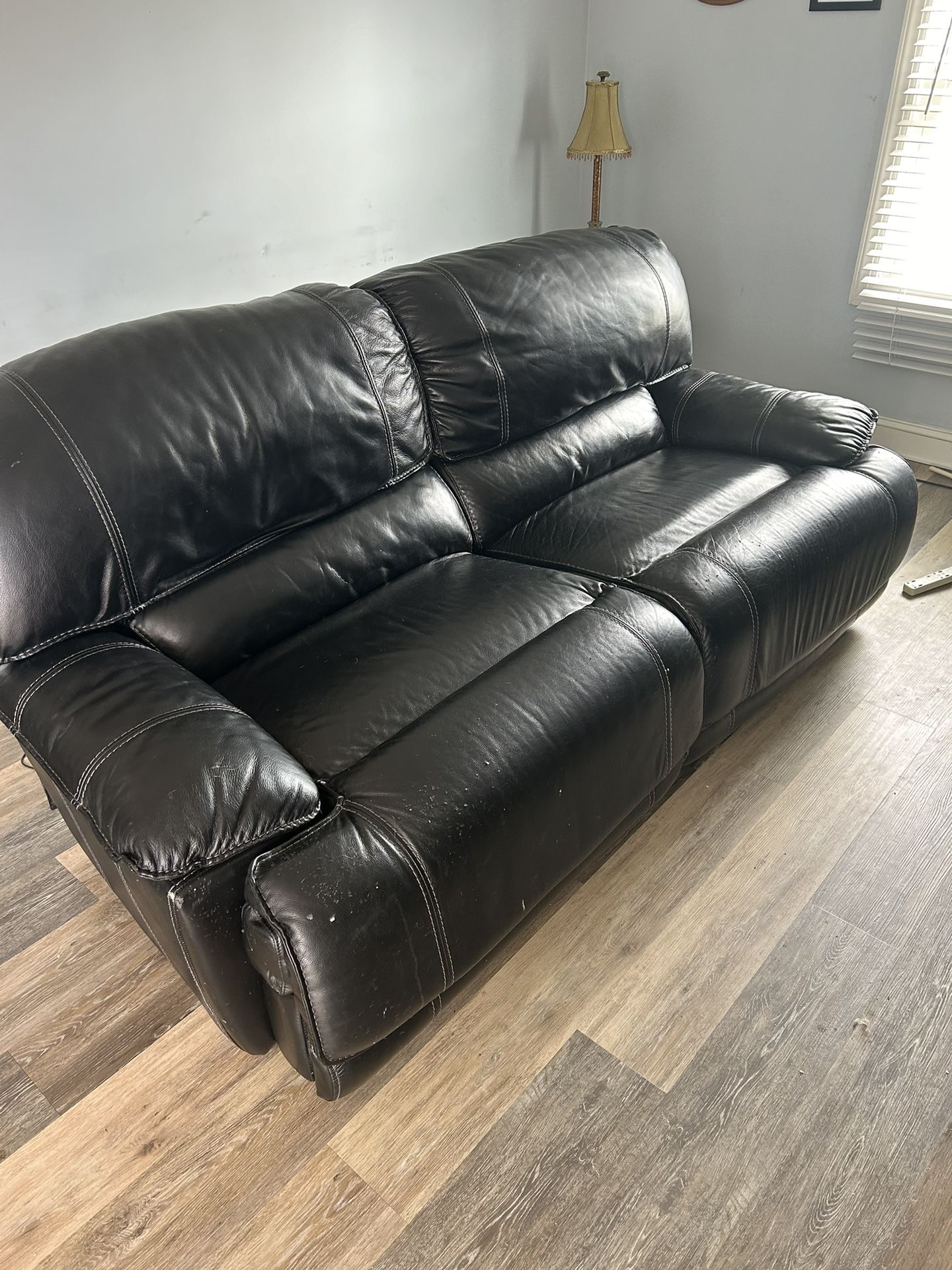 Black Leather Electric Recliner